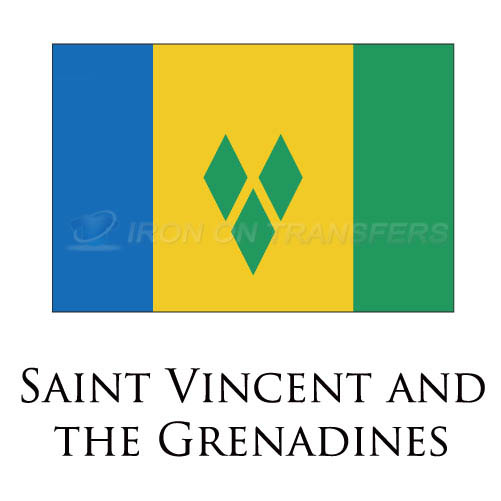 Saint Vincent And The Grenadines flag Iron-on Stickers (Heat Transfers)NO.1969